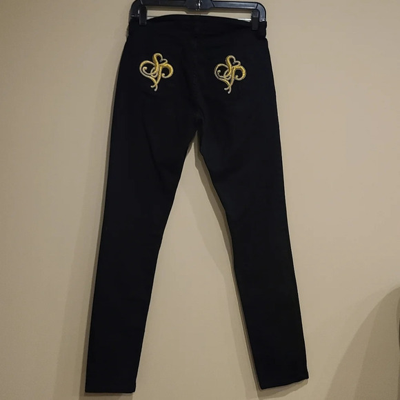 Southpole jeans junior denim black sz.7 embroidery pockets(B9) - Picture 1 of 11